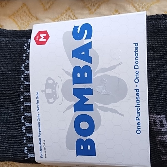 3 Pair Bombas M Black Socks - Picture 2 of 3